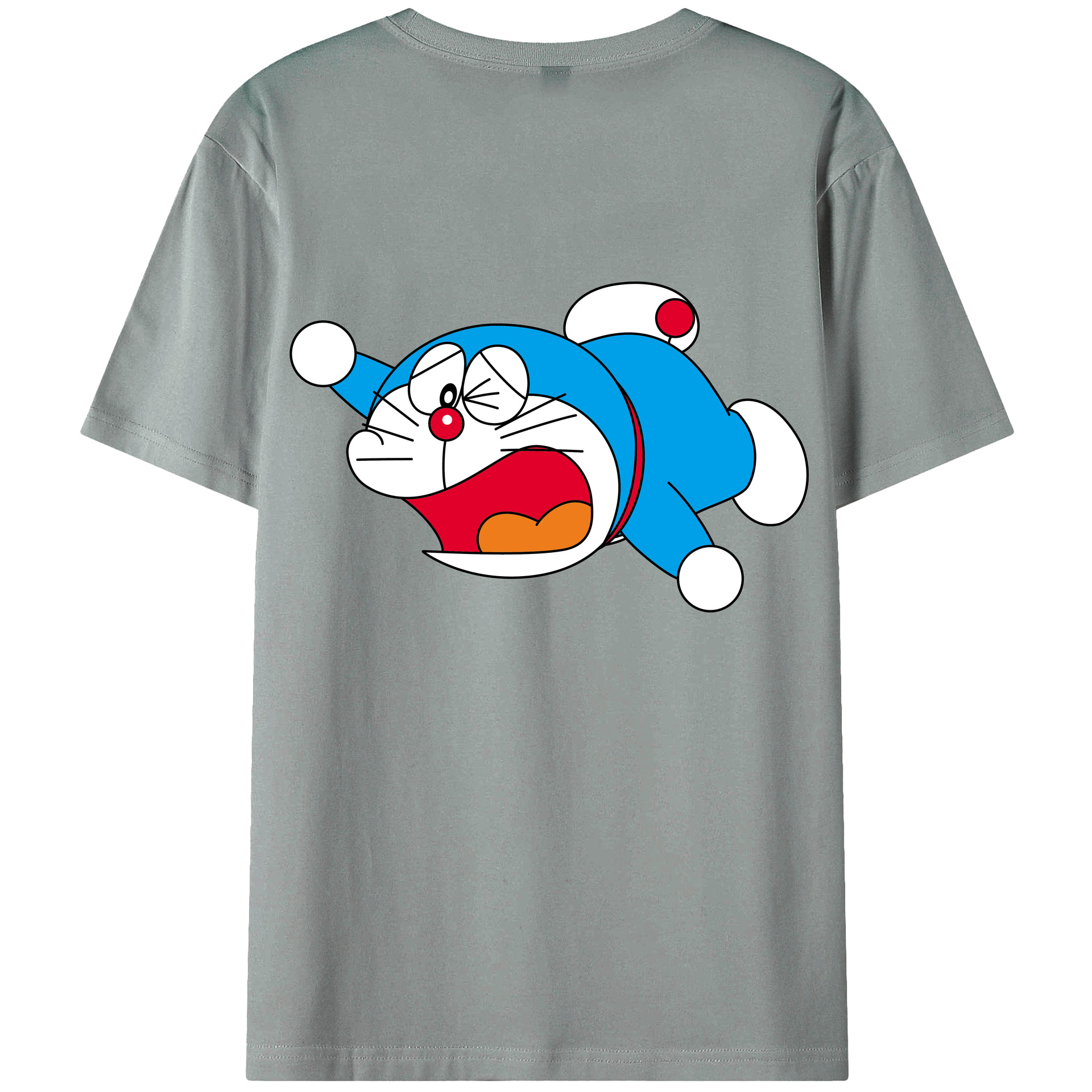 （画像用） ドラえもん Doraemon 綿100％ メンズ半袖Tシャツ（バックプリント） 通気性